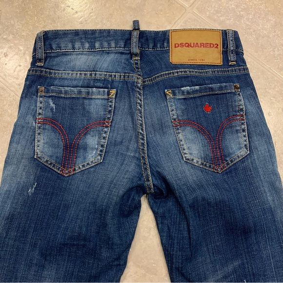DSQUARED2 Distressed Low Rise Jeans, Italy Size 36 - Picture 4 of 13